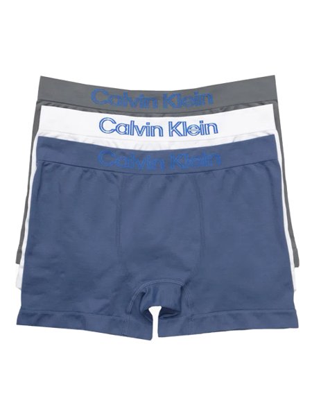 Cuecas Calvin Klein Trunk Seamless Outline Logo Azul Escuro Preto