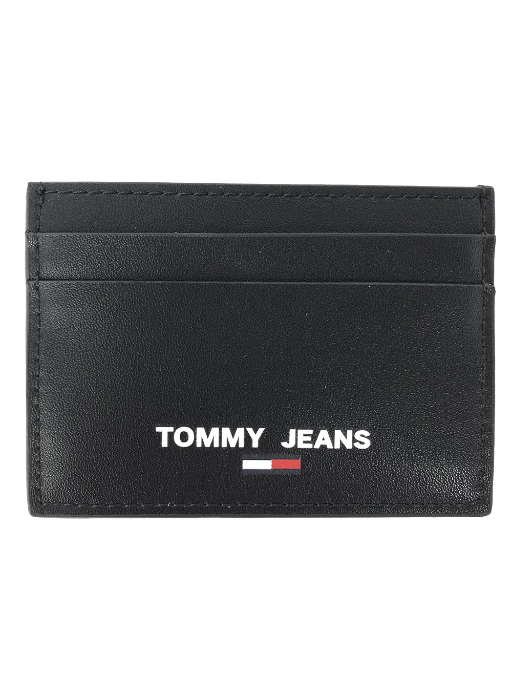 Carteira Tommy Jeans Masculina Porta Cartão Couro Essential CC Holder Preta