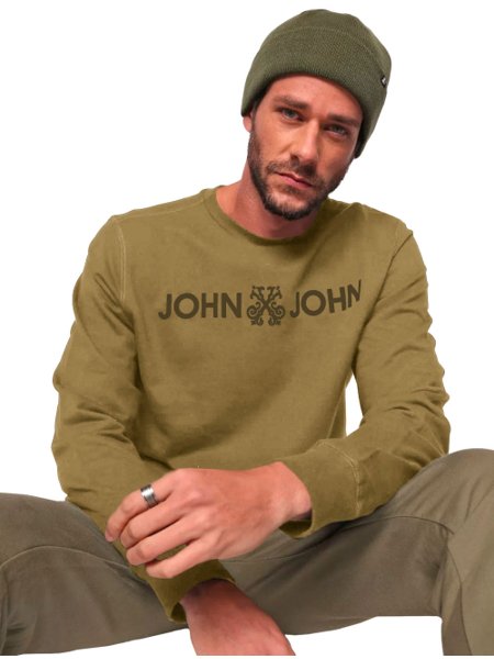 Moletom John John Masculino New Basic Verde Oliva Secret Outlet