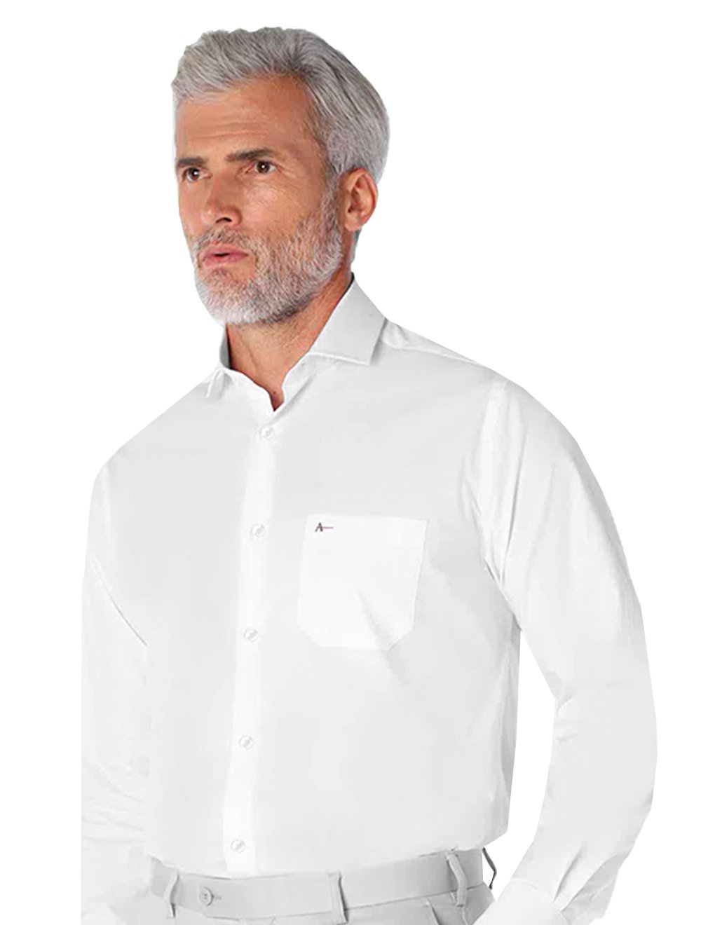 Camisa Aramis Masculina Regular Tricoline Stretch Pocket Branca