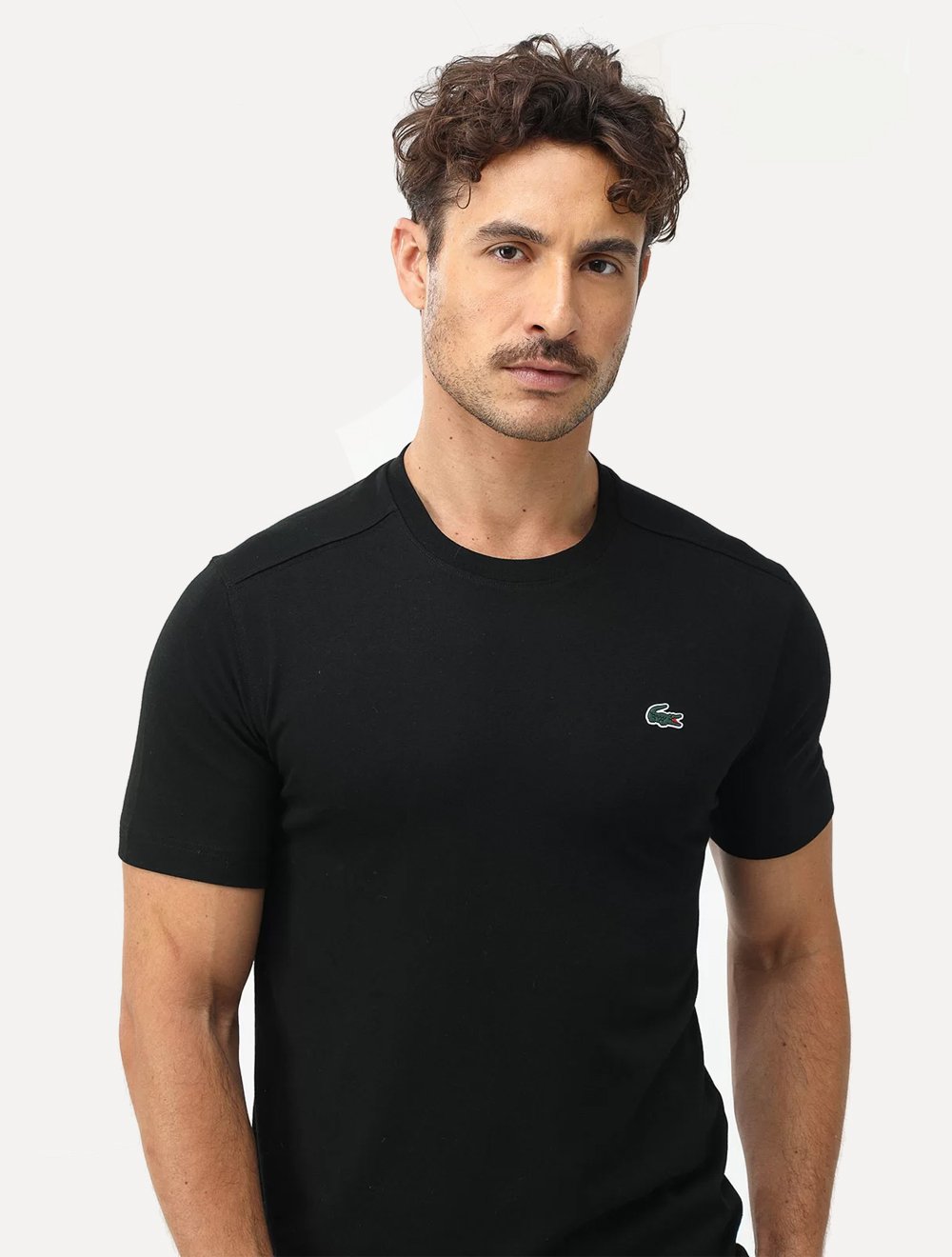 Camiseta Lacoste Masculina Basic Sport Quick Dry Preta Secret Outlet