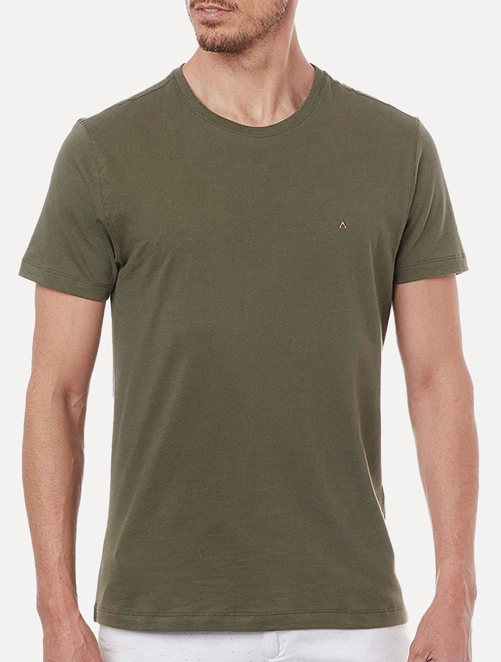 Camiseta Aramis Masculina Basic Lisa Verde Militar