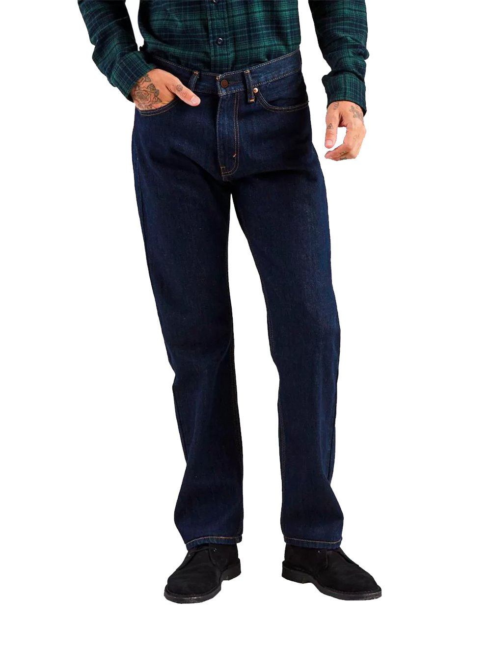 Calça Levis Jeans Masculina 505 Regular Washed Escura