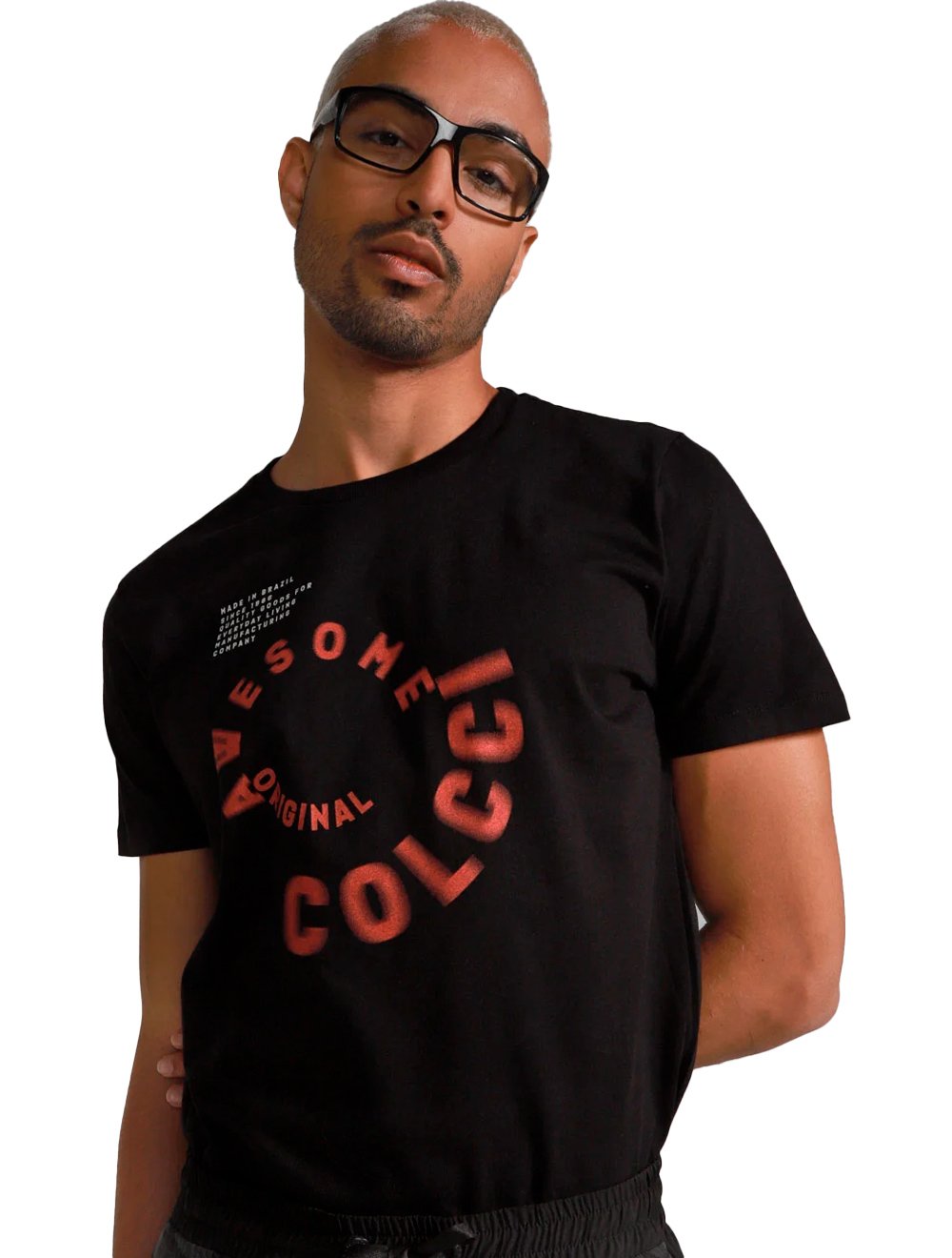 Camiseta Colcci Masculina Cotton Awesome Original Preta