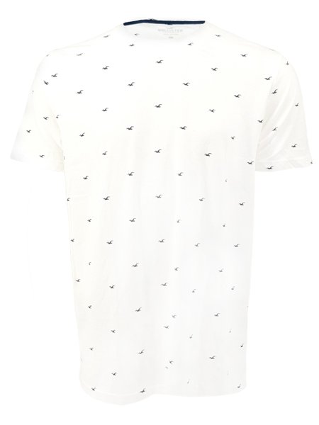 Camiseta Hollister Masculina Icon Print Graphic Branca