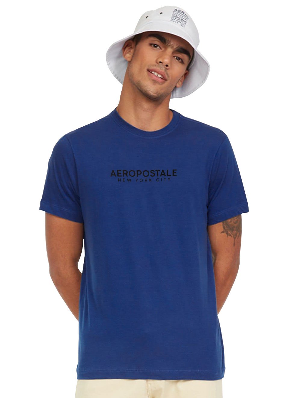 Camiseta Aeropostale Masculina Colors New York City Azul Royal