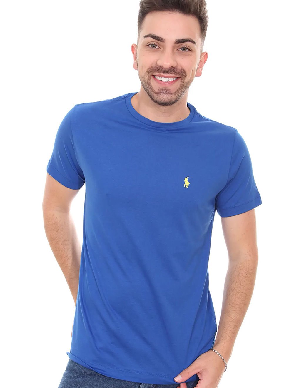 Camiseta Ralph Lauren Custom Slim Fit Azul Royal