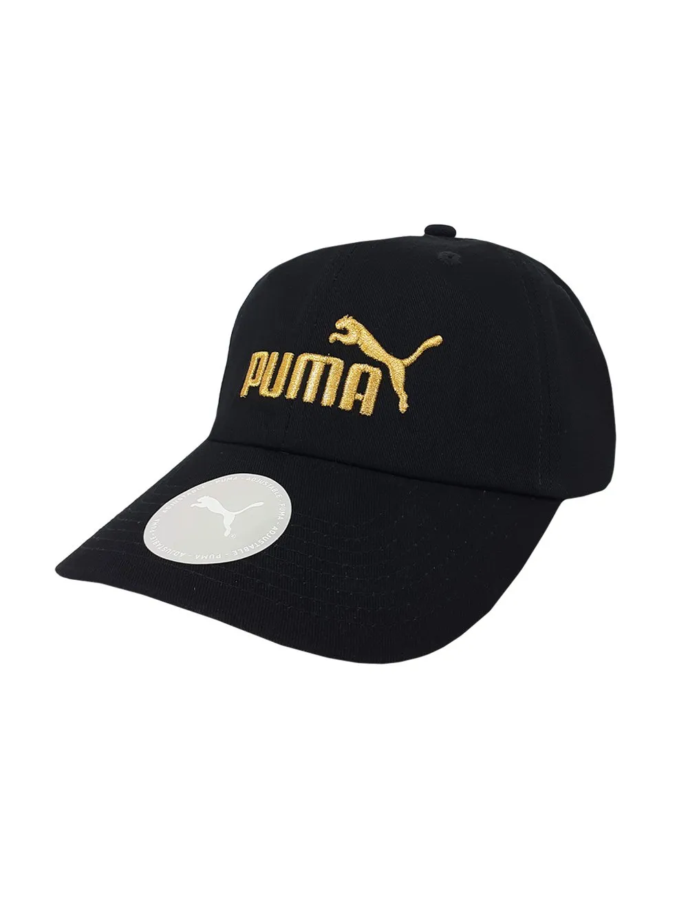 Boné Puma Logo Essentials Gold Preto