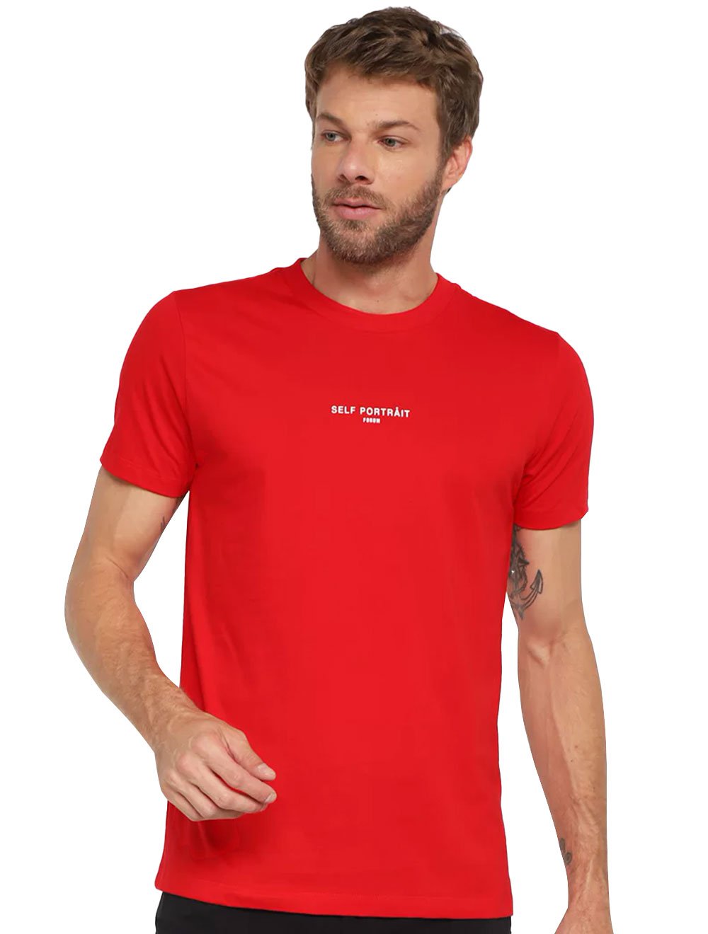 Camiseta Forum Masculina Slim Self Portrait Vermelha