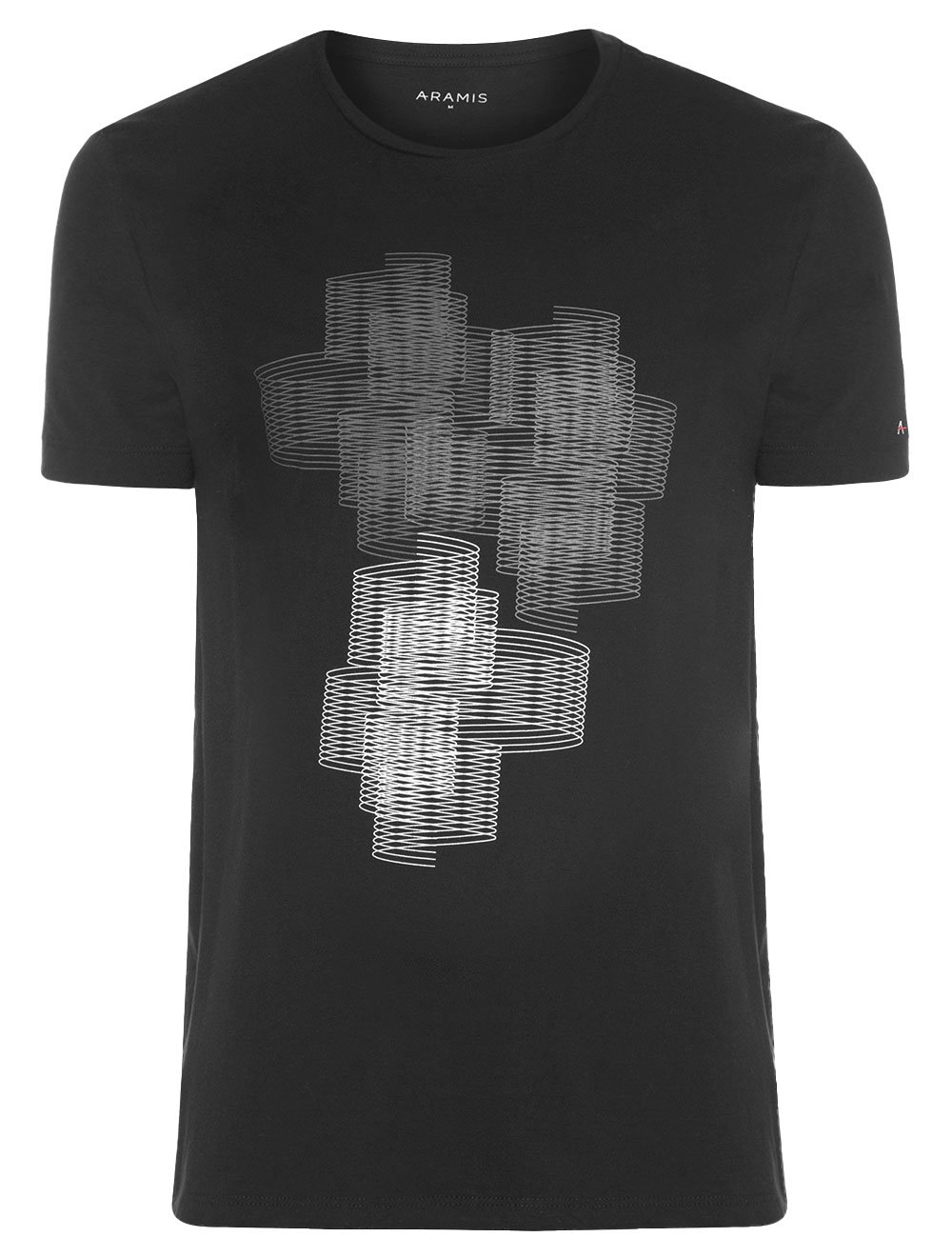 Camiseta Aramis Masculina Spiral Print Preta