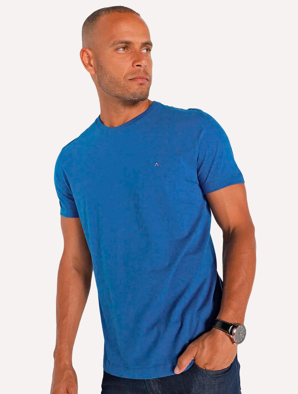 Camiseta Aramis Masculina Basic Lisa Azul Royal