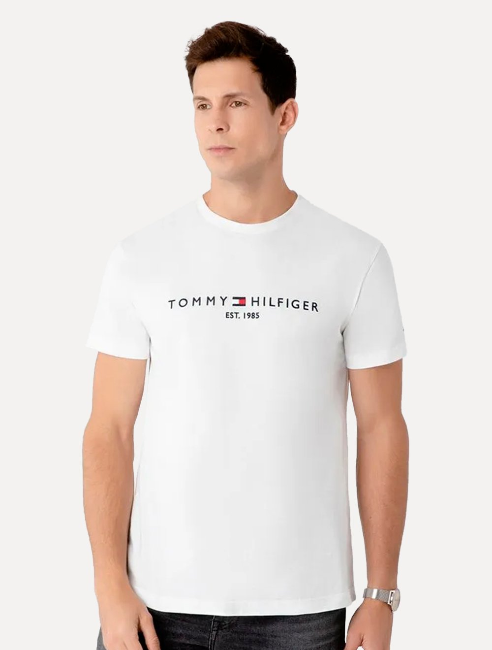 Camiseta Tommy Hilfiger Masculina Core Logo Branca