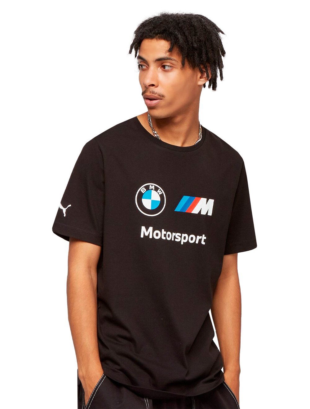 Camiseta Puma Masculina BMW M Motorsport Essentials Logo Preta