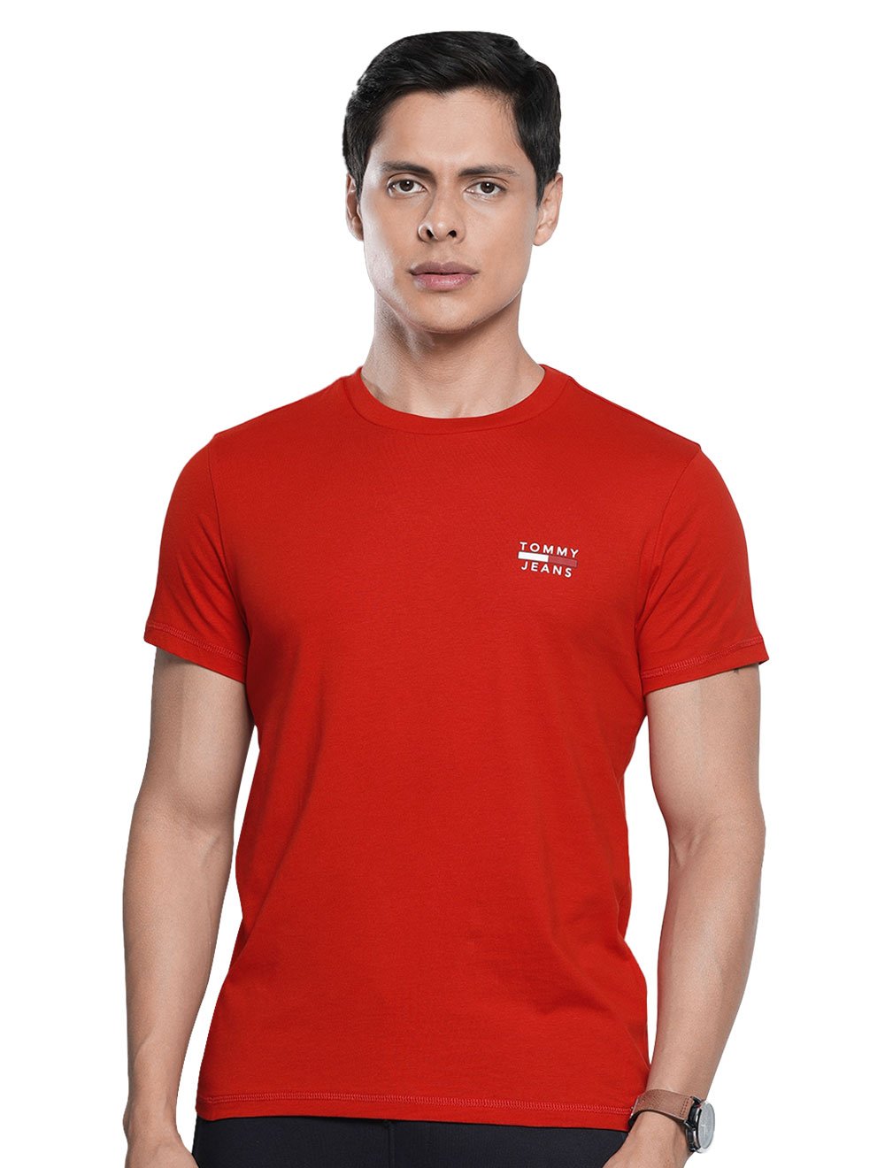 Camiseta Tommy Jeans Masculina Chest Logo Tee Vermelha