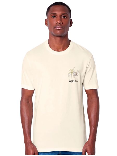 Camiseta John John Masculina Regular Premium Brand Off-White