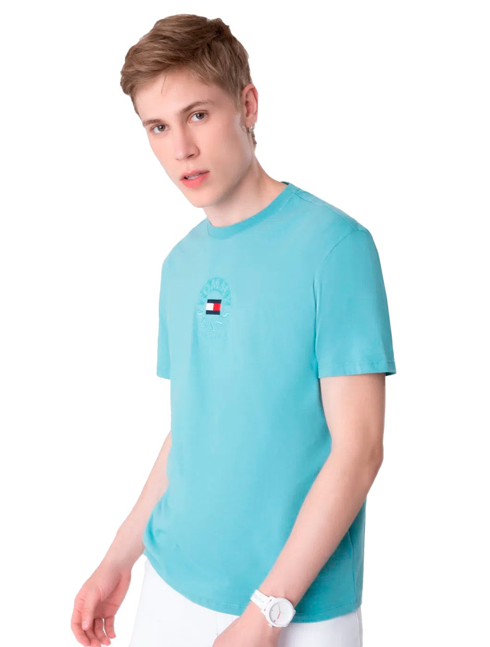 Camiseta Tommy Jeans Masculina Relaxed Timeless Silk Branca