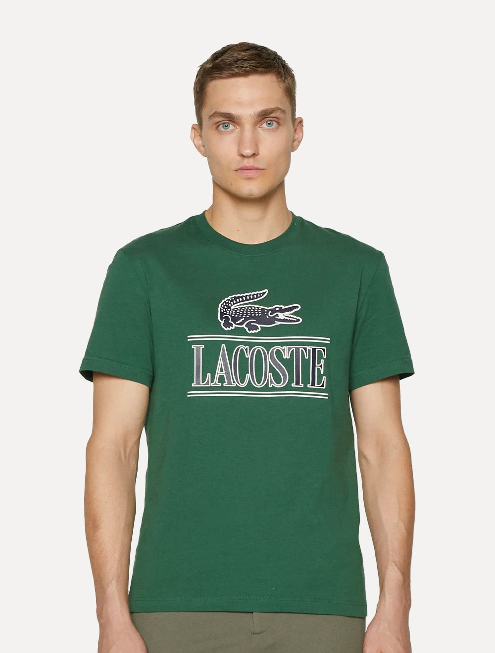 Camiseta Lacoste Masculina Heavy Cotton Jersey Vintage Verde
