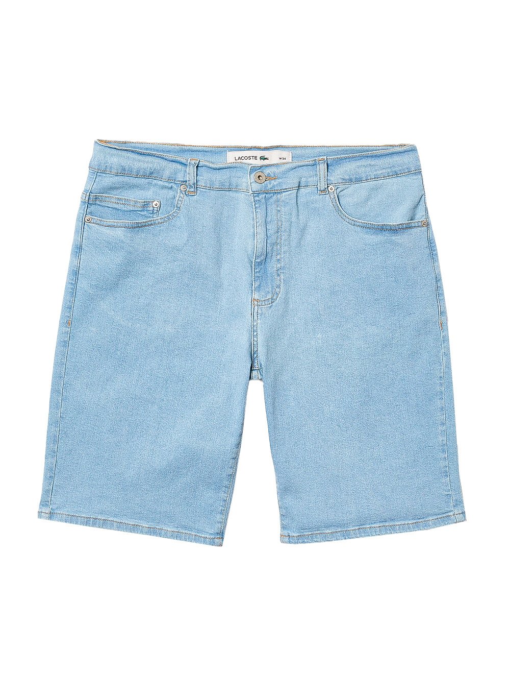 Bermuda Lacoste Jeans Masculina Slim Stretch Azul Claro