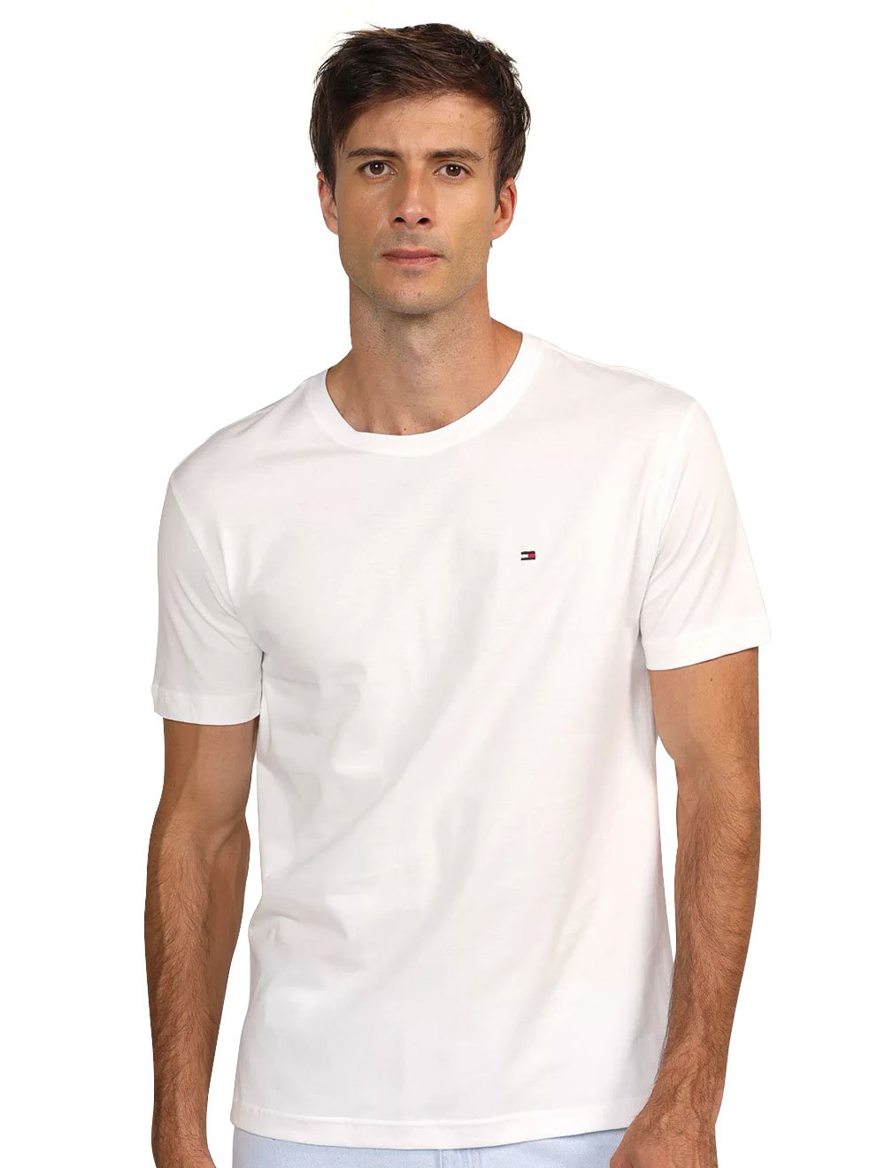 Camiseta Tommy Hilfiger Masculina Essential Cotton Branca