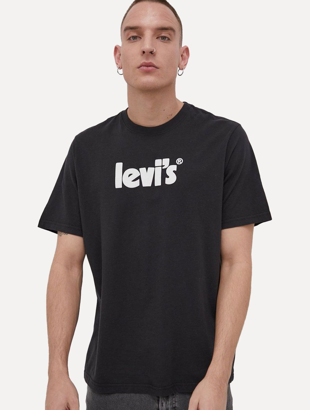 Camiseta Levis Masculina Relaxed SS Center Logo Preta
