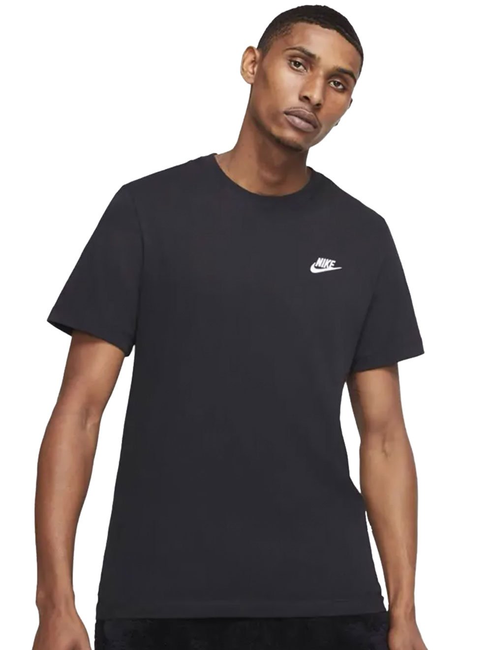 Camiseta Nike Masculina Sportswear Club Logo Preta