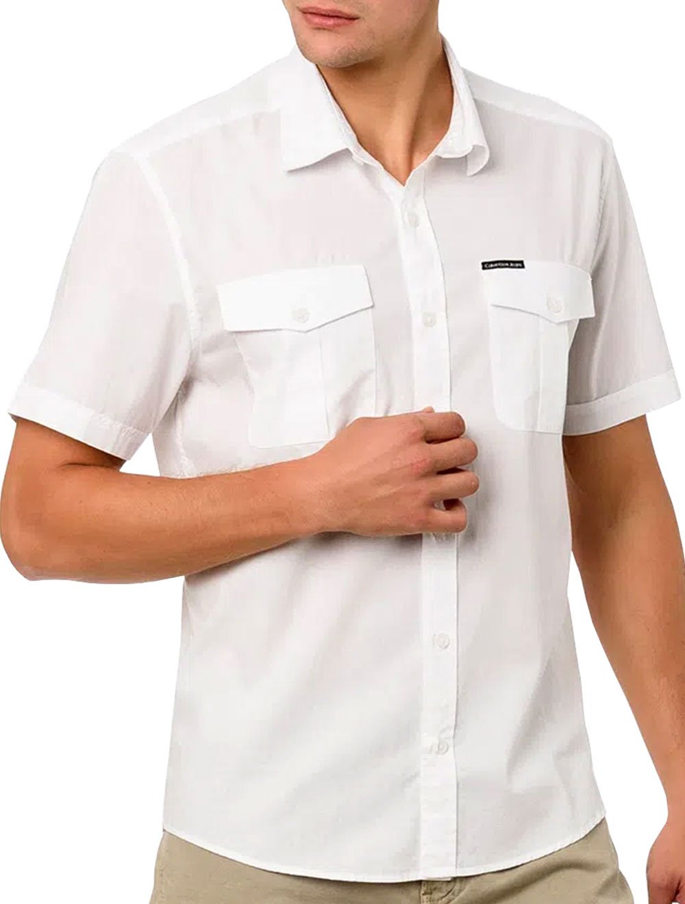 T-shirt de mangas curtas branco Calvin Klein Jeans