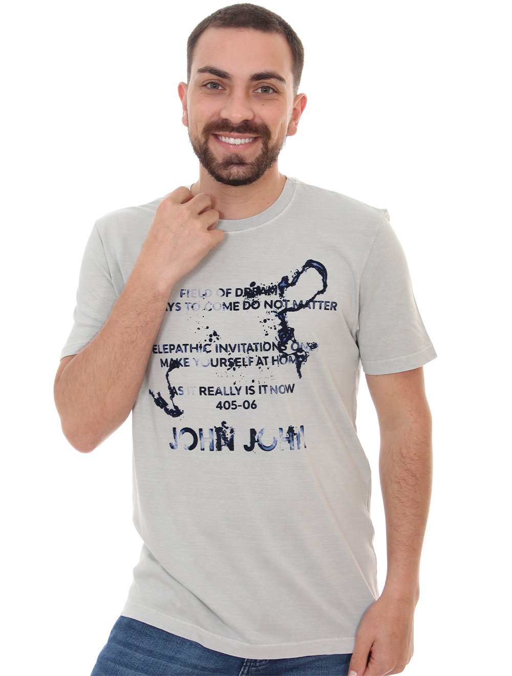 Camiseta John John Masculina Regular Melt Your Mind Branca - GLAMI
