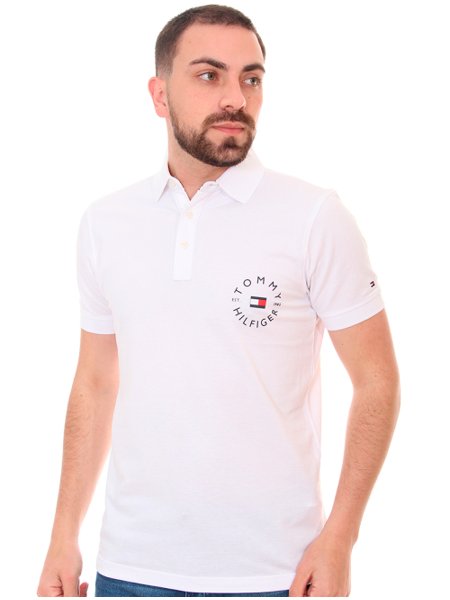 Camiseta Tommy Hilfiger Masculina Essential Flag Sash Preta