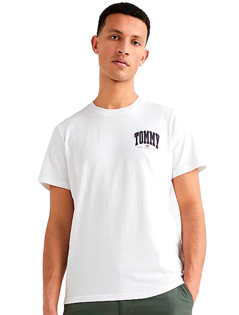 Camiseta Tommy Jeans Masculina Chest College Graphic Branca