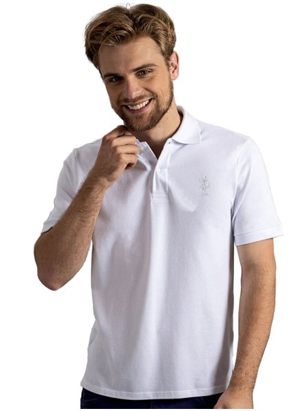 Polo U.S. Polo Assn Masculina Piquet Authentic White Logo Branca