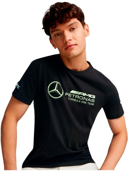 Camiseta Puma Masculina Mercedes-AMG Petronas Motorsport F1 Logo Preta