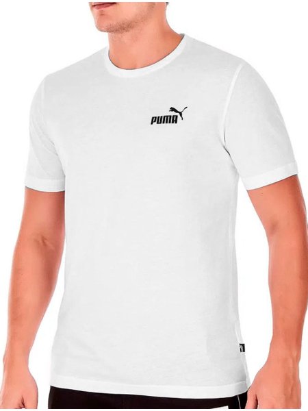 Camiseta Puma Masculina Essential Small Logo Branca