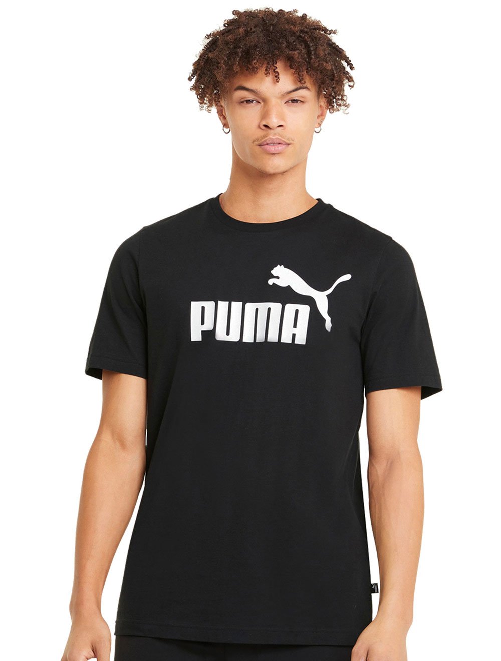Camiseta Puma Masculina Essentials Chest Logo Tee Preta