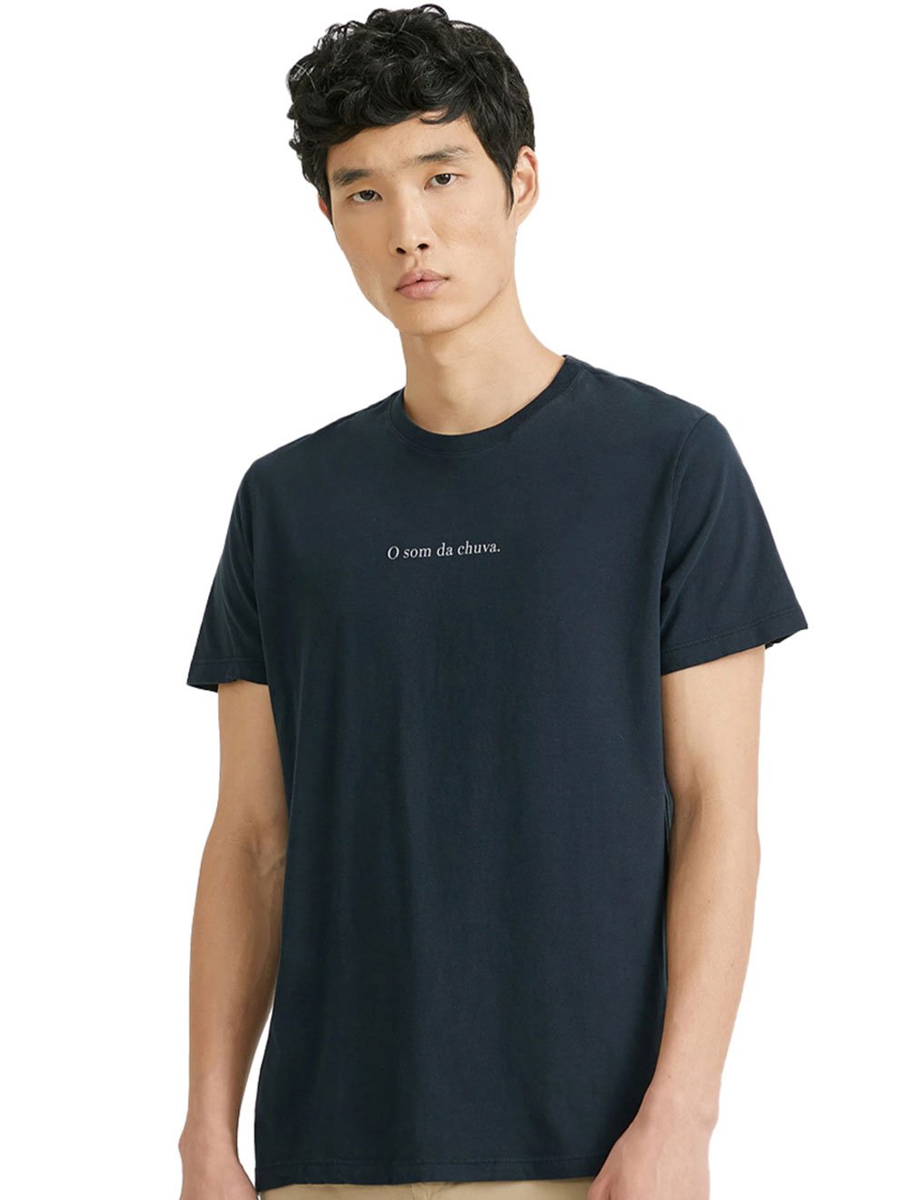 Camiseta Foxton Masculina O Som da Chuva Azul Marinho