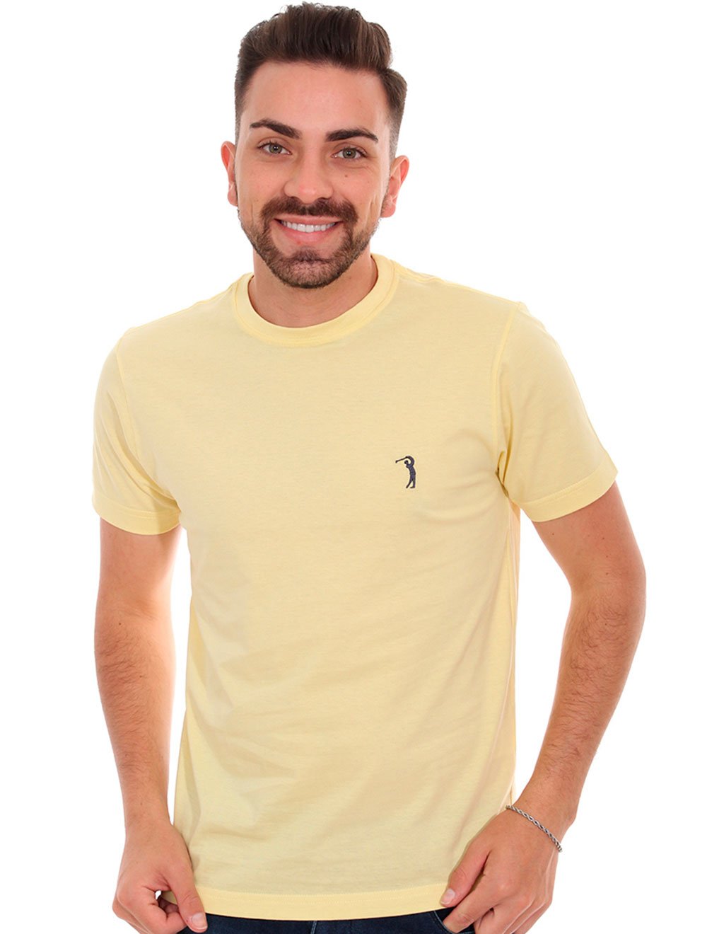 Camiseta Aleatory Masculina Popcorn Yellow Amarela