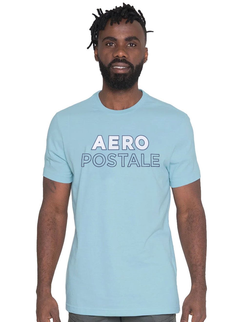 Camiseta Aeropostale Masculina Inner Stripes Azul Claro