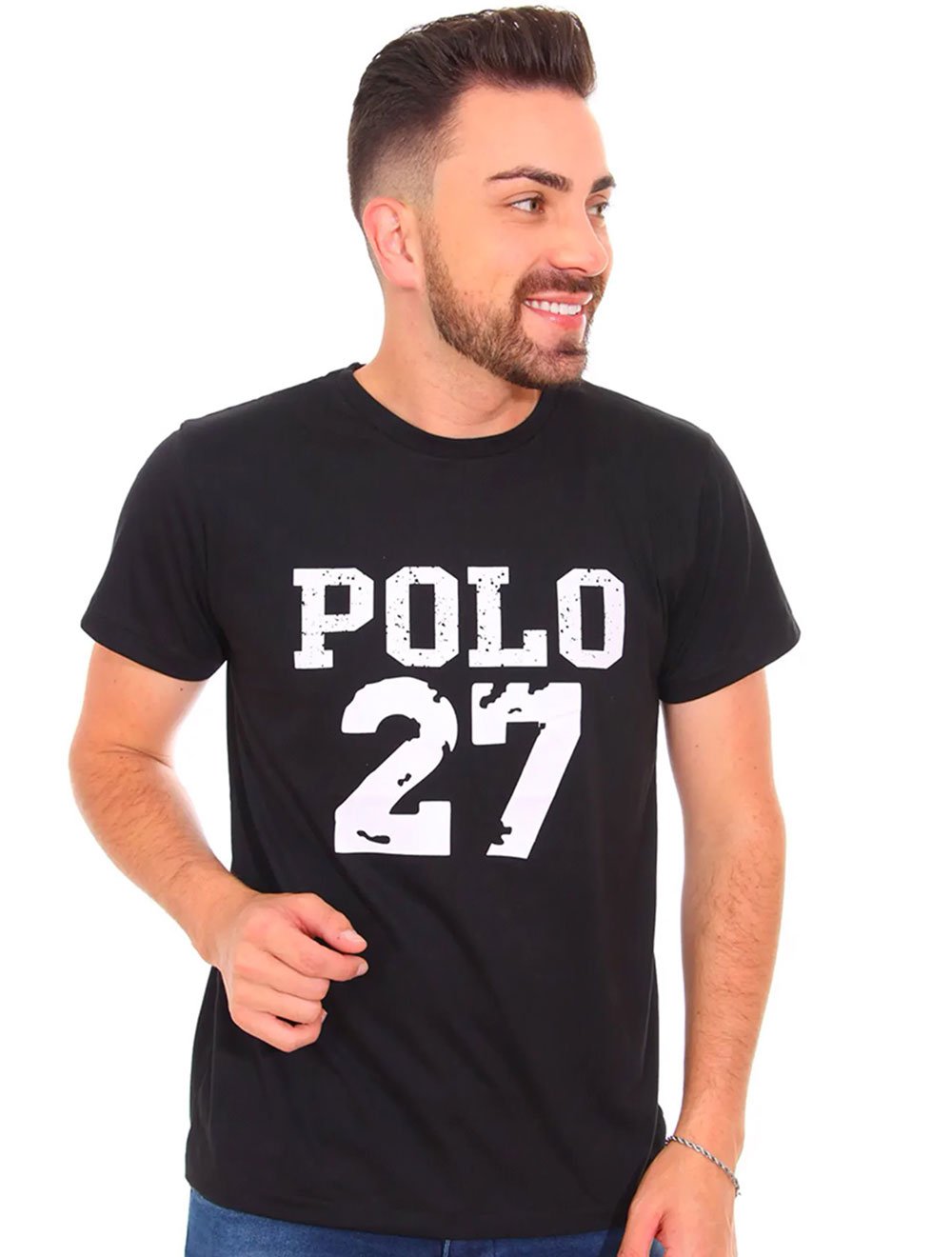 Camiseta Ralph Lauren Masculina Polo 27 Preta