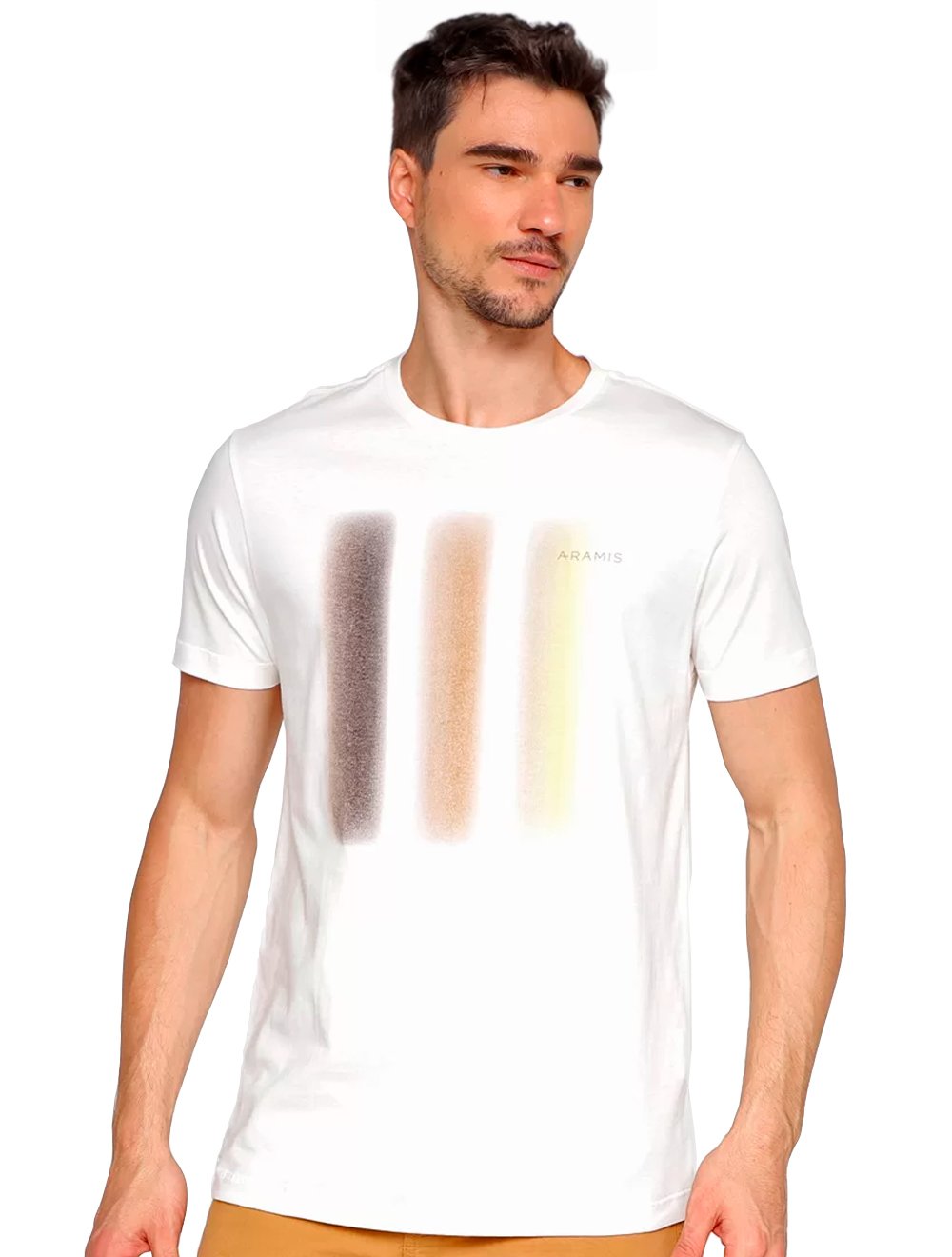 Camiseta Aramis Masculina Smoky Print Off-White