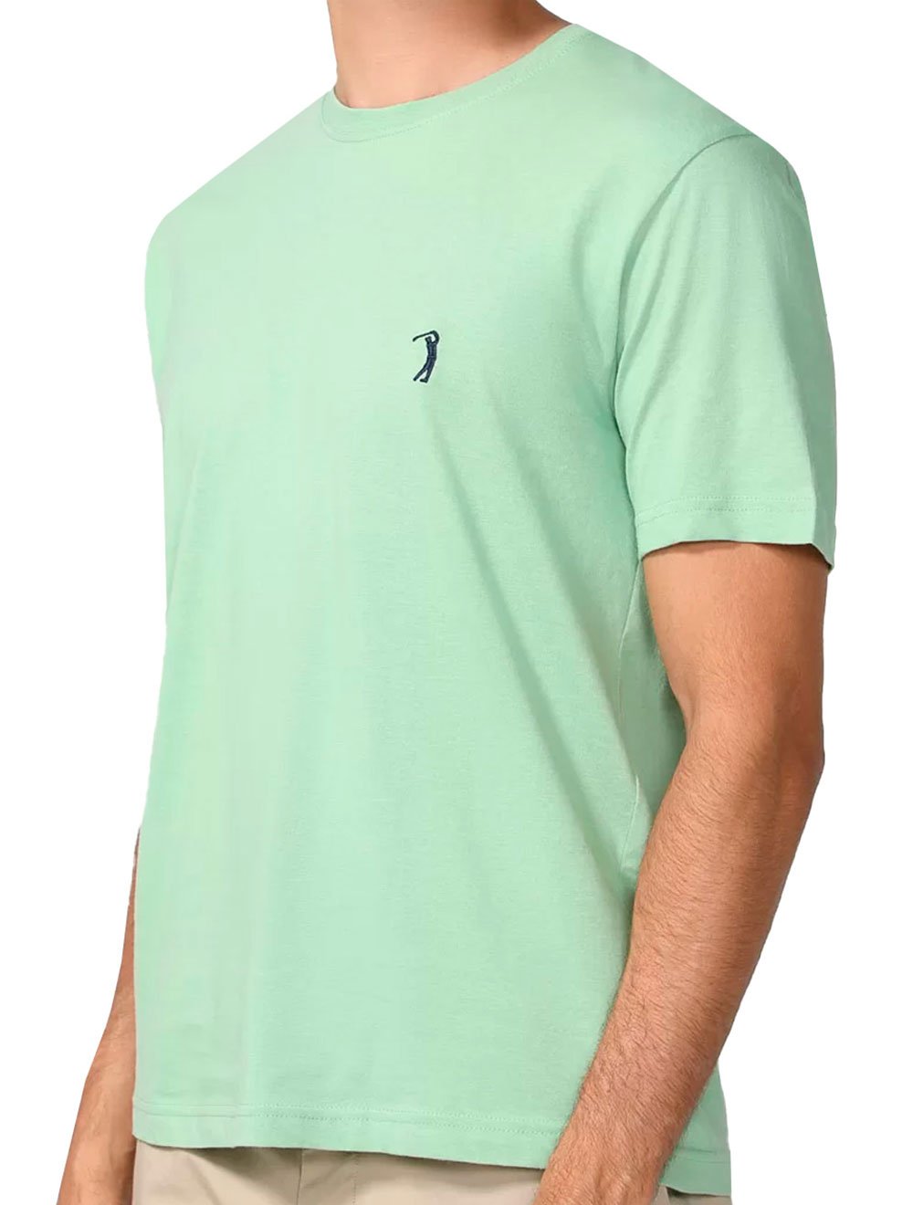 Camiseta Aleatory Masculina Navy Icon Pistache Verde Claro