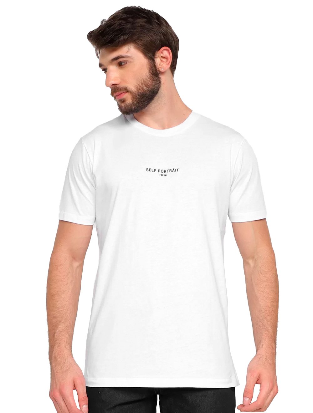 Camiseta Forum Masculina Slim Self Portrait Branca