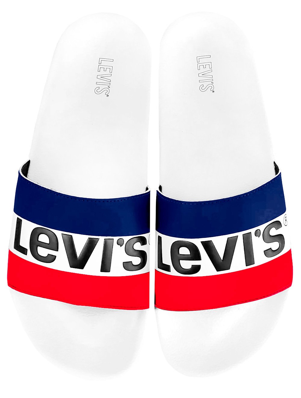 Chinelo Levis Slide Logo Sportwear Branco