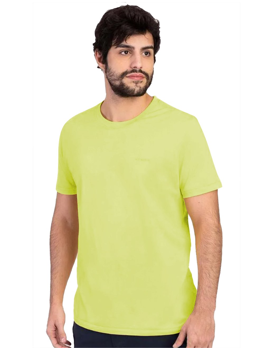 Camiseta Aramis Masculina Tingimento Eco Lisa Verde Lima