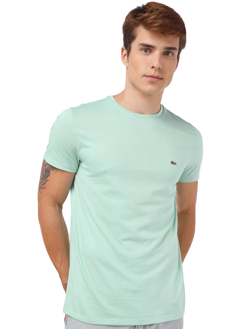 Camiseta Lacoste Masculina Jersey Pima Cotton Verde Menta