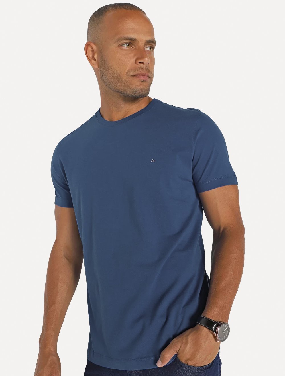 Camiseta Aramis Masculina Eco Lisa Azul Cobalto