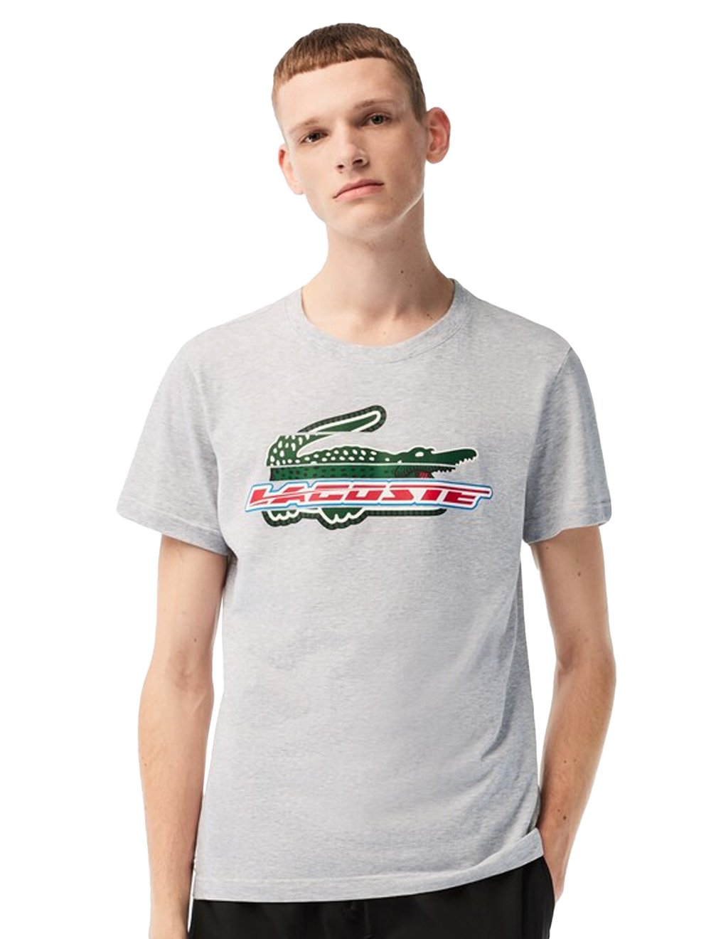 Camiseta Lacoste Masculina Regular Core Active Performance Branded Cinza