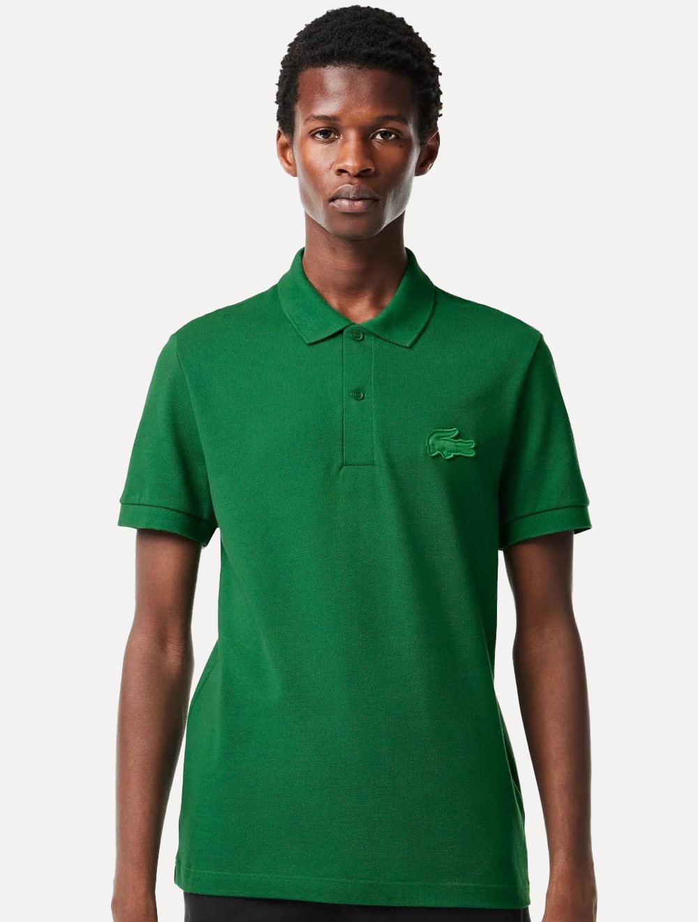 Polo Lacoste Masculina Regular Piquet Quilted Crocodile Badge