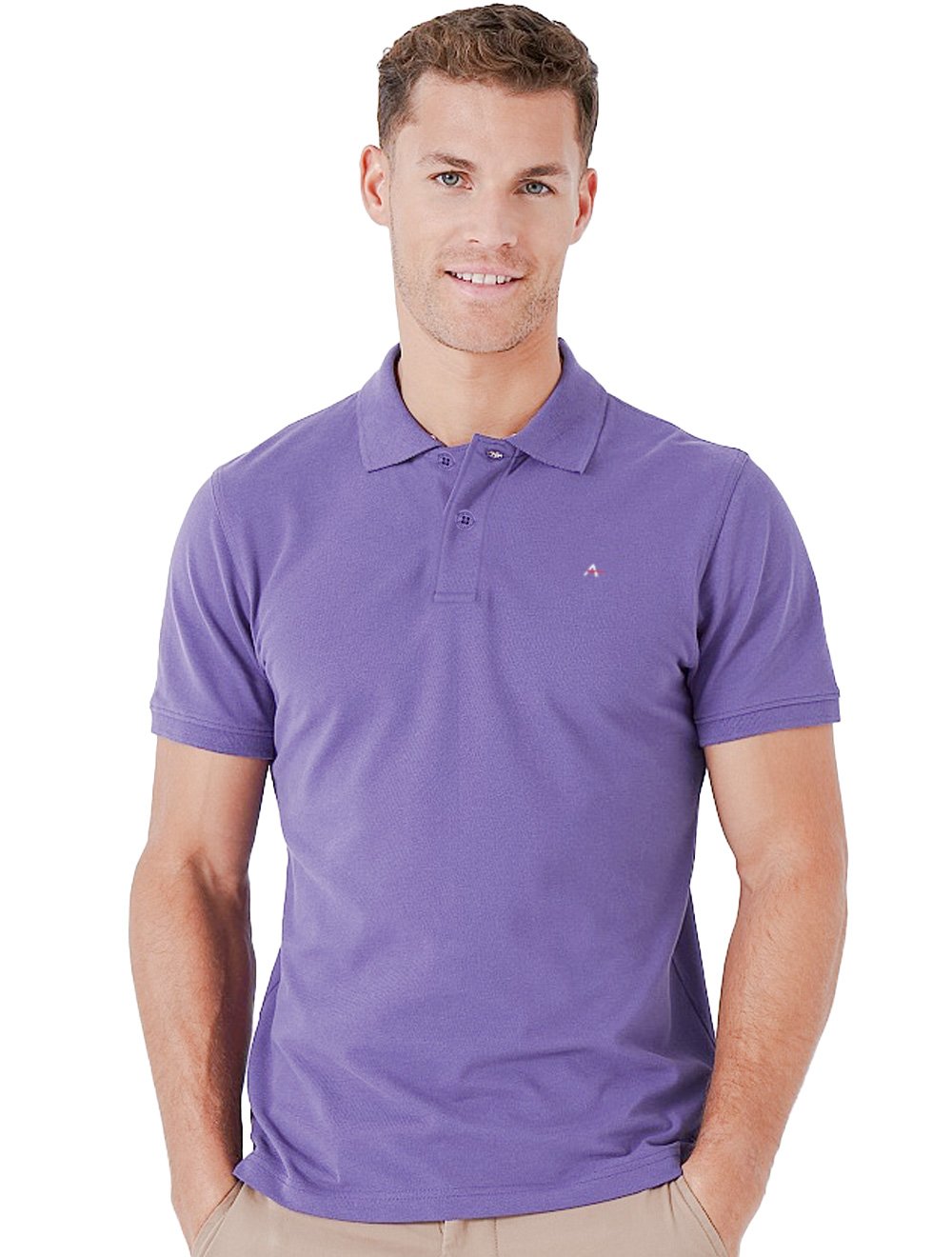 Polo Aramis Masculina Piquet Inner Tape Detail Lilas