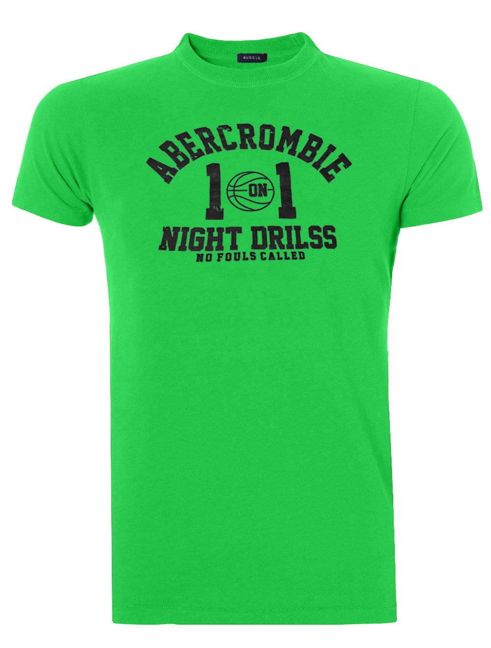 Camiseta Abercrombie Masculina Muscle Basket Night Drills Verde