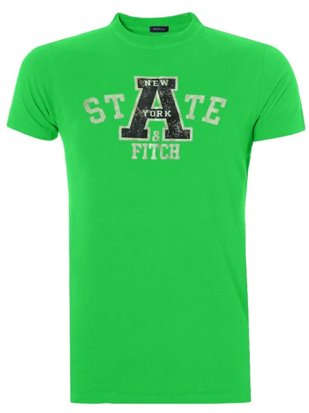 Camiseta Abercrombie Masculina Muscle A State New York Verde