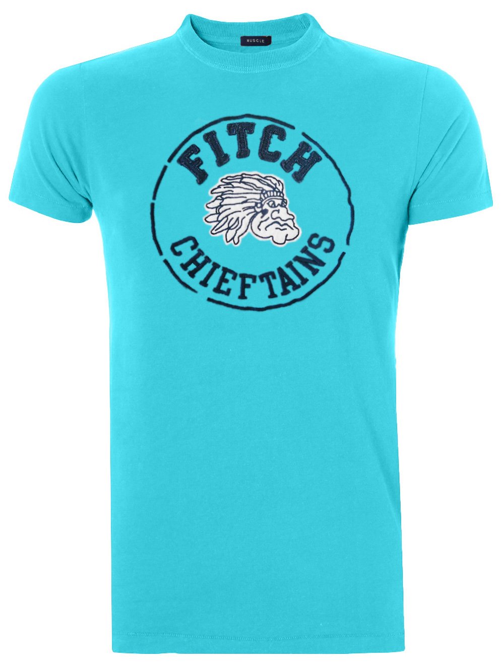 Camiseta Abercrombie Masculina Muscle Circle Chieftains Azul Claro